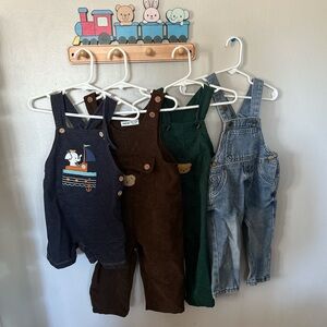 Boys 12-18 months bundle of Overalls lot